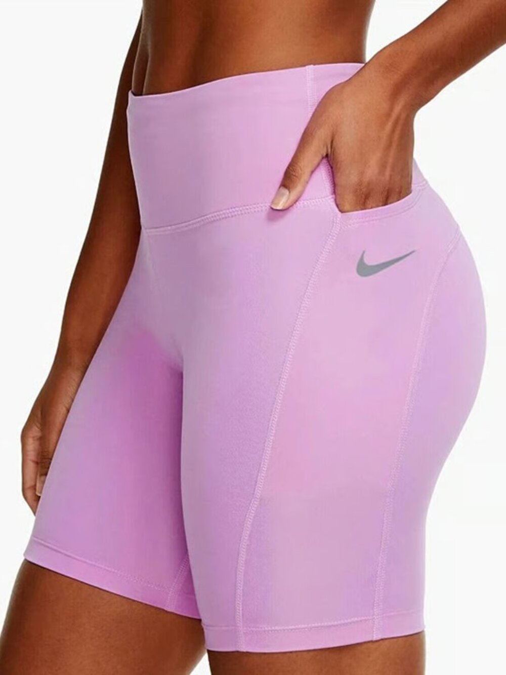 New Nike Epic Fast Bike Shorts Lilac Pink Purple 7" DQ1040 597 Mid Rise Tight XS